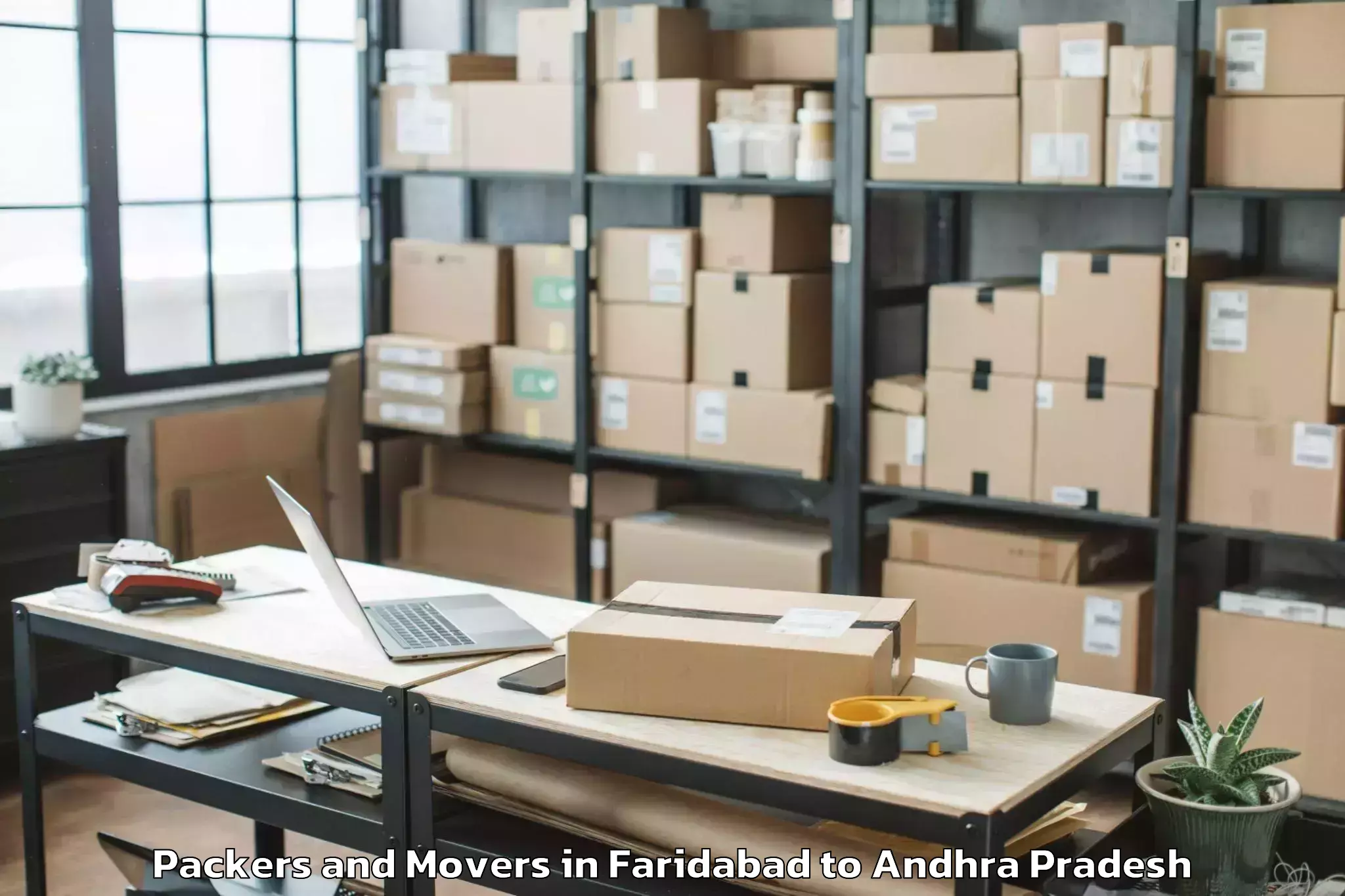 Quality Faridabad to Undrajavaram Packers And Movers